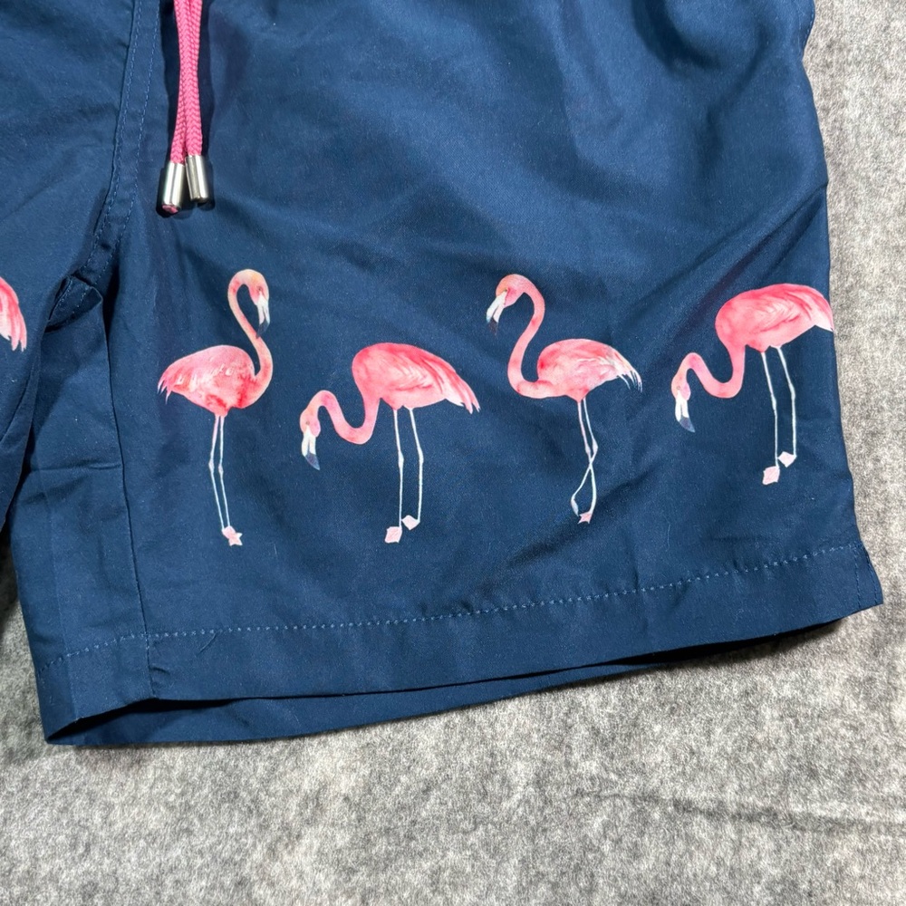 Franks Mens Multicolor Flamingo Adjustable Waist Swim Shorts Size MD‎ - Picture 12 of 13